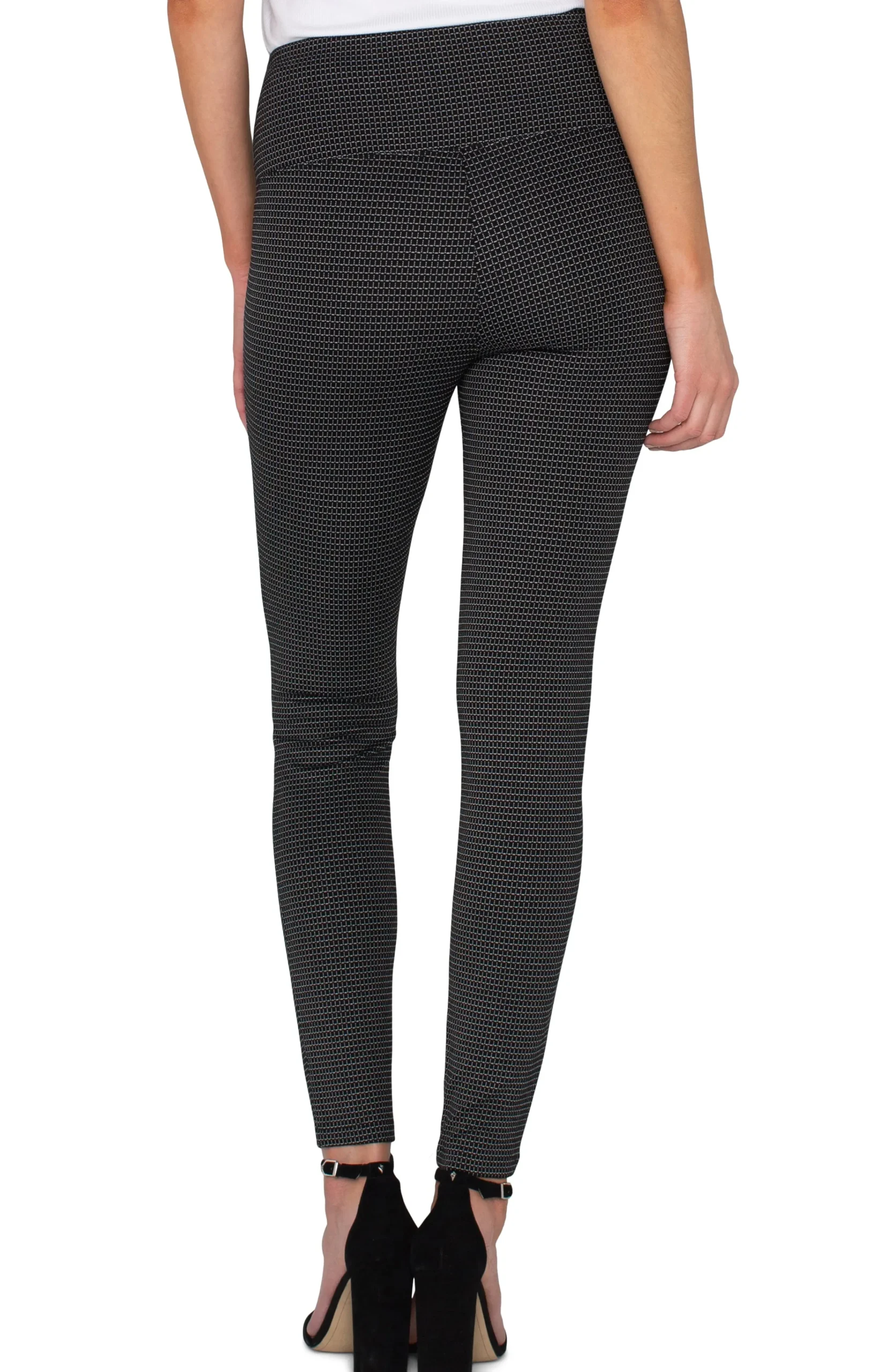 Liverpool Los Angeles Pants|Knit Pull-On-PEARL PULL-ON LEGGING Blackwhiteminigrid