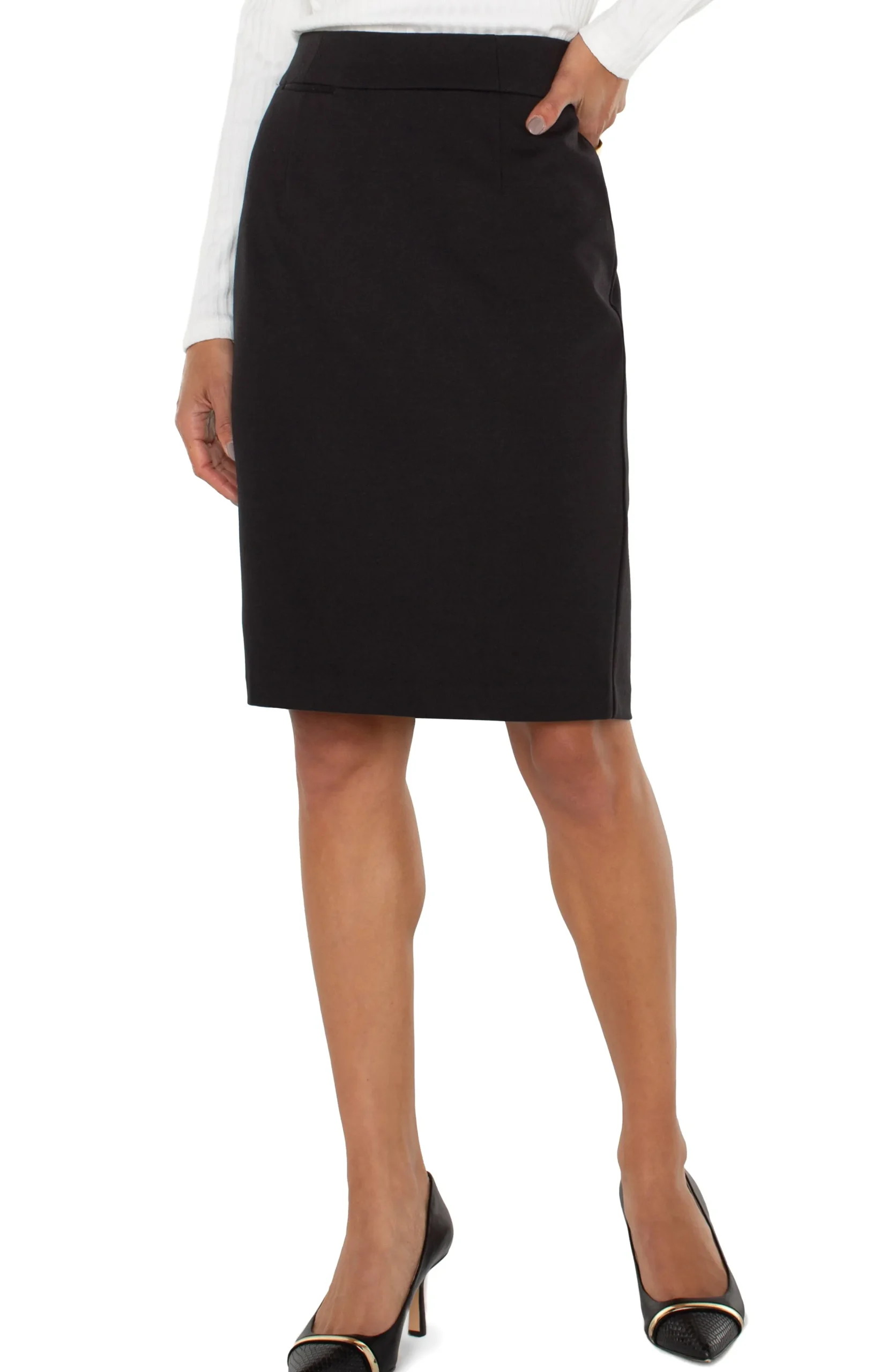 Liverpool Los Angeles Skirts|Skirts-PENCIL SKIRT Black