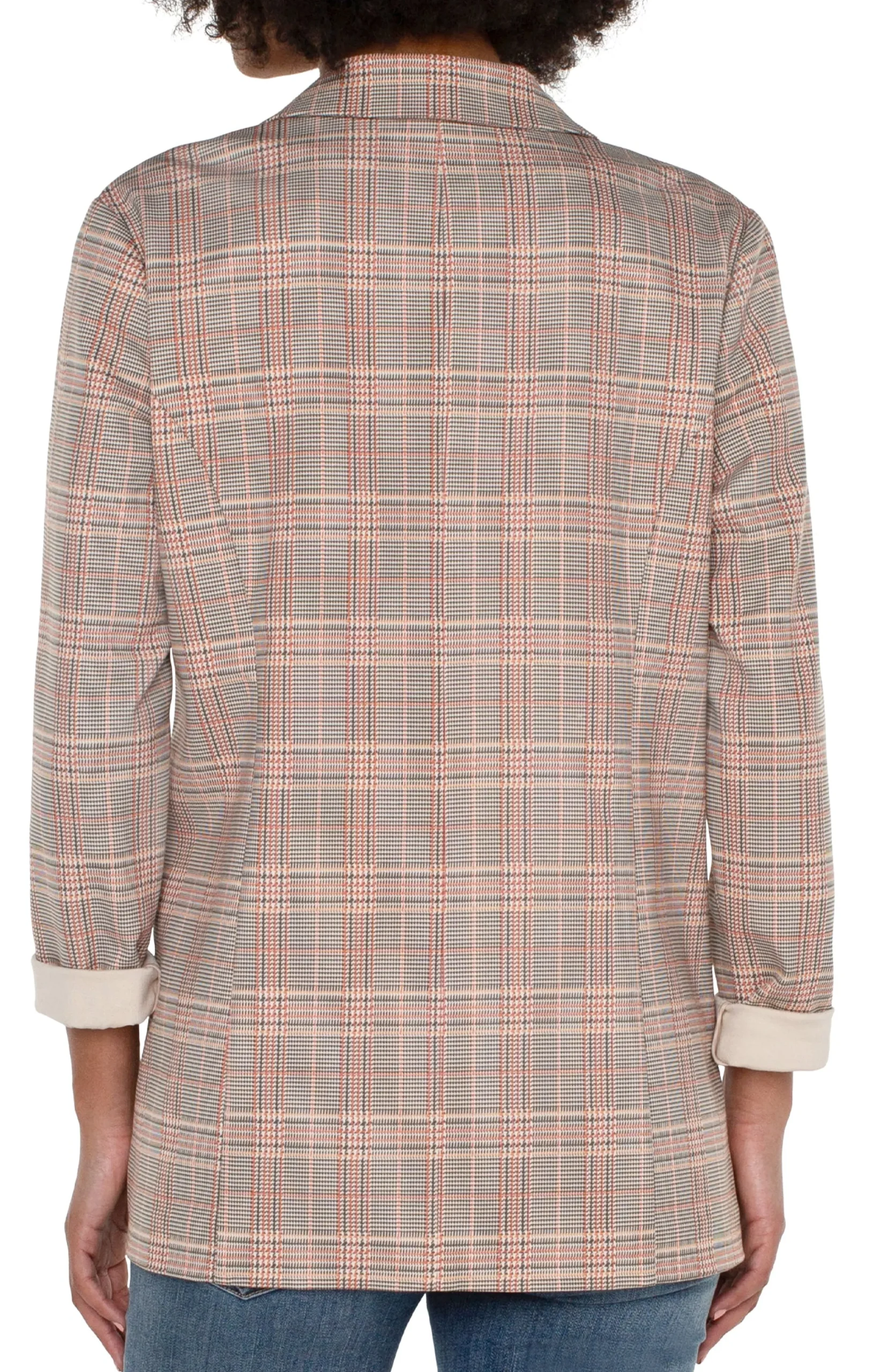 Liverpool Los Angeles Jackets-PETITE BOYFRIEND BLAZER Lavaflowglenplaid