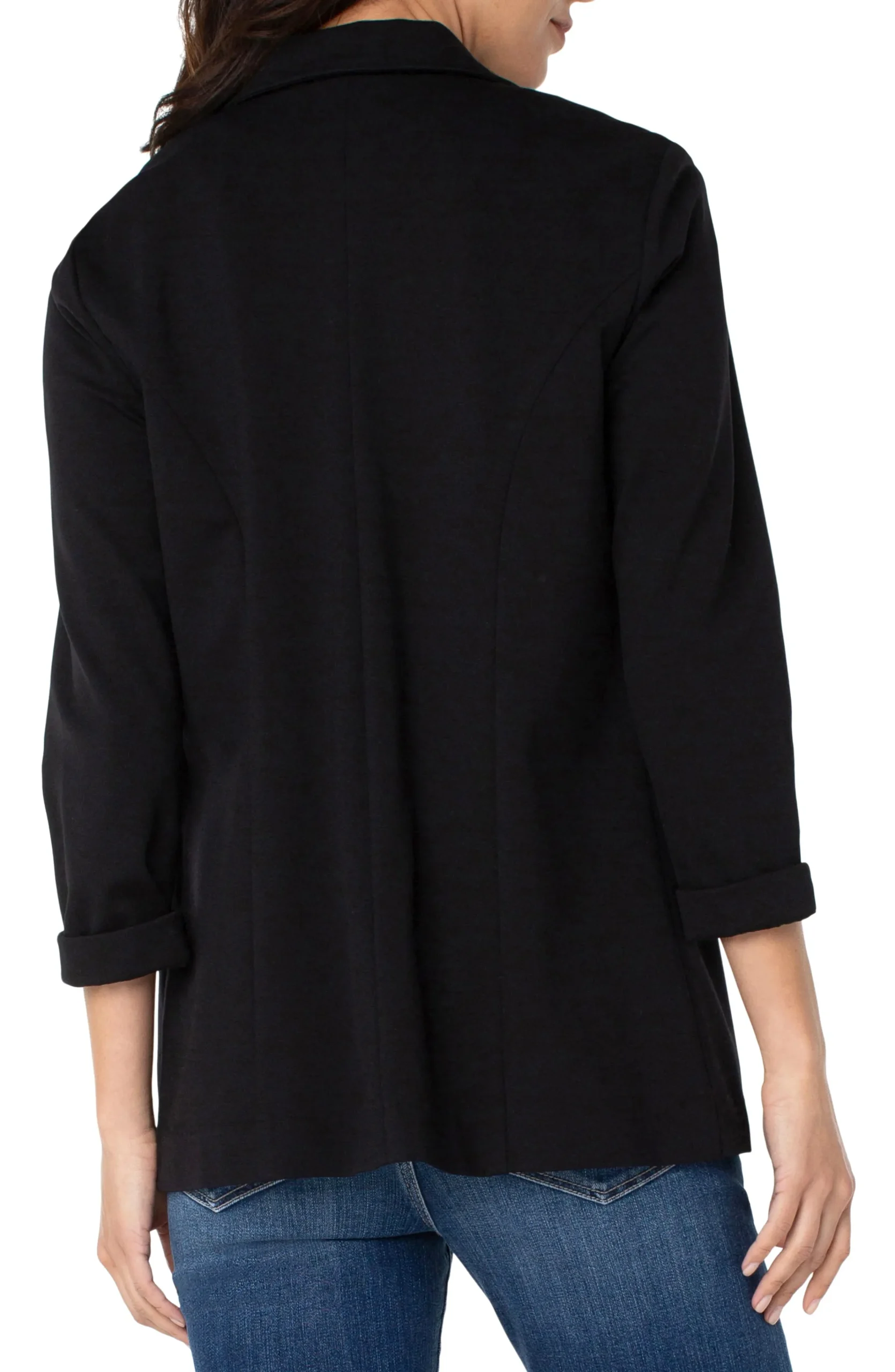 Liverpool Los Angeles Jackets-PETITE BOYFRIEND BLAZER WITH PRINCESS DARTS Black