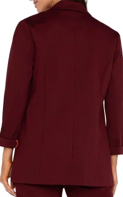Liverpool Los Angeles Jackets-PETITE BOYFRIEND BLAZER WITH PRINCESS DARTS Bordeaux