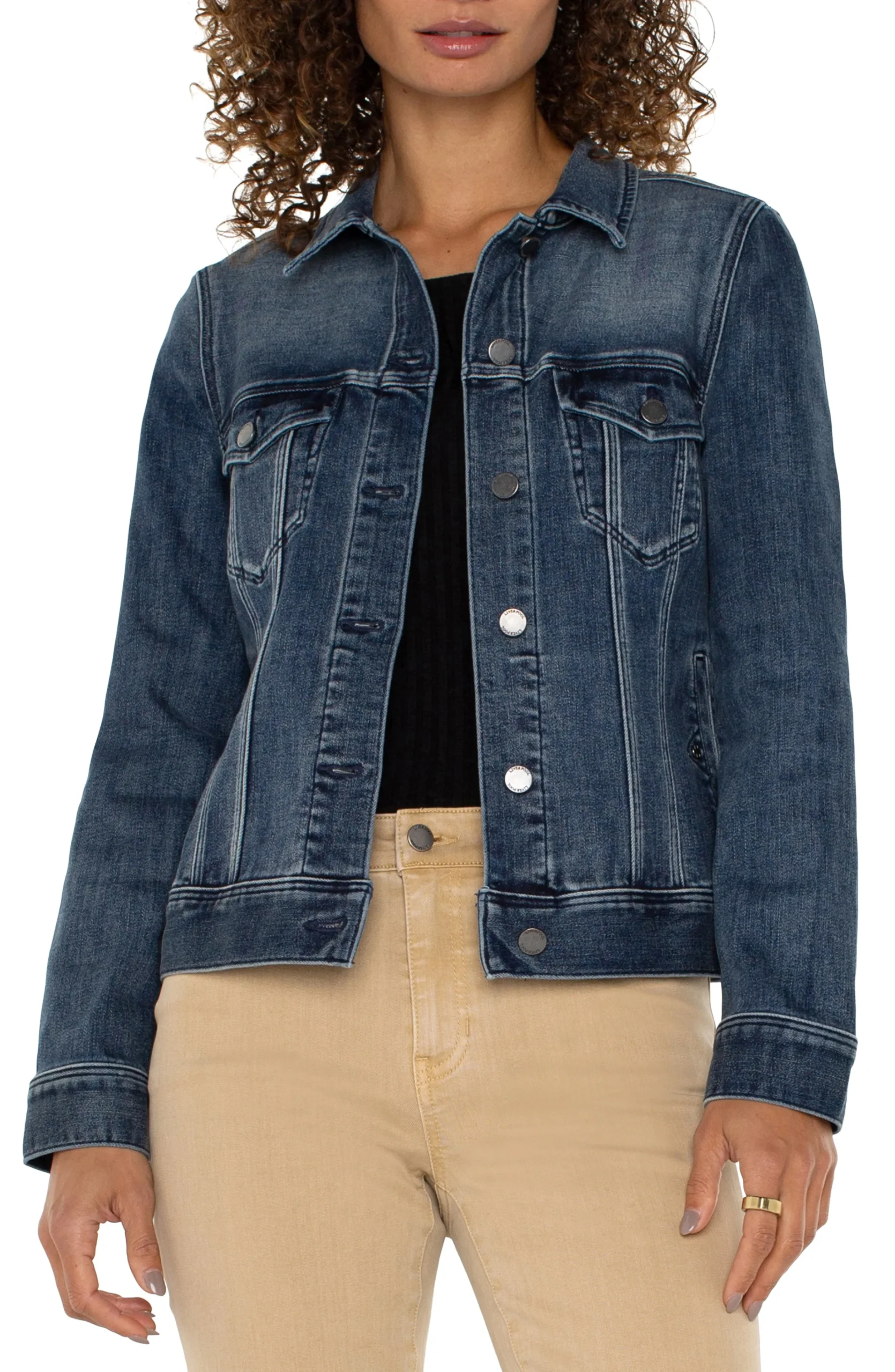 Liverpool Los Angeles Jackets-PETITE CLASSIC JEAN JACKET Ponderay