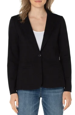 Liverpool Los Angeles Jackets-PETITE FITTED BLAZER Black