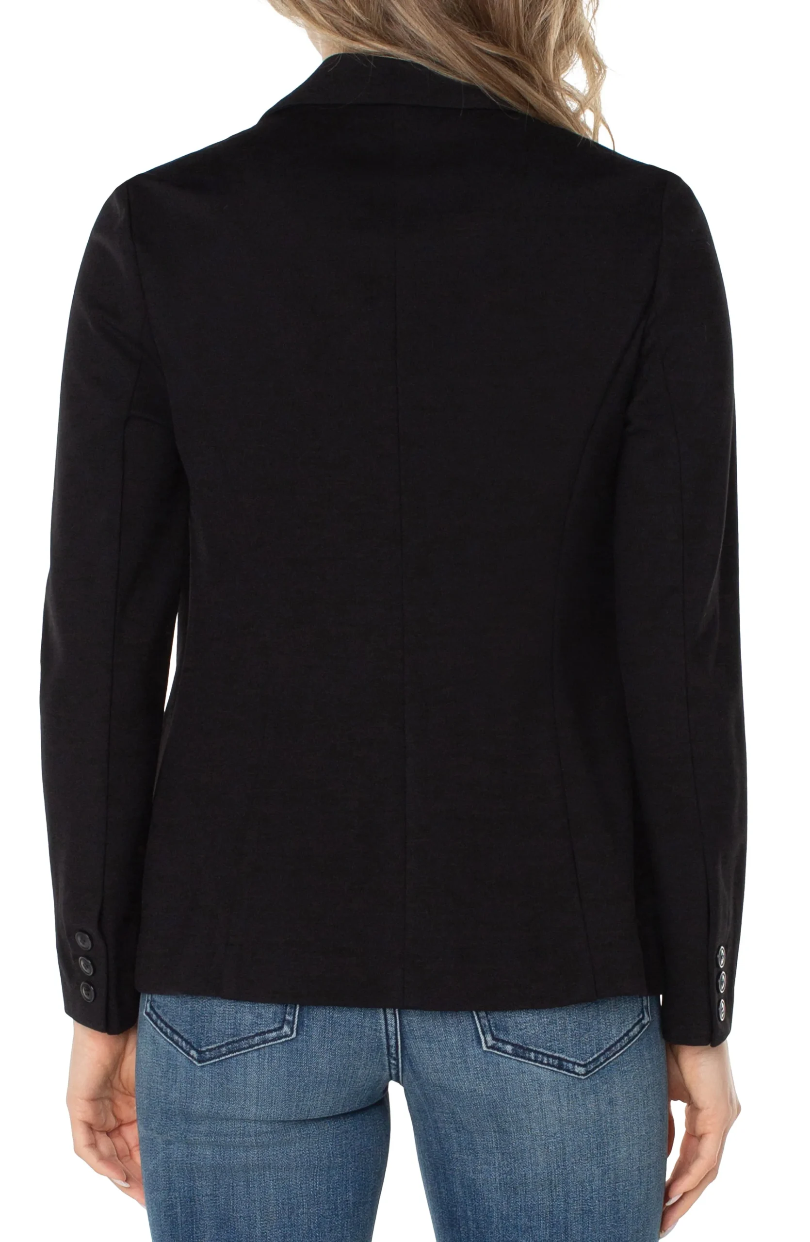 Liverpool Los Angeles Jackets-PETITE FITTED BLAZER Black