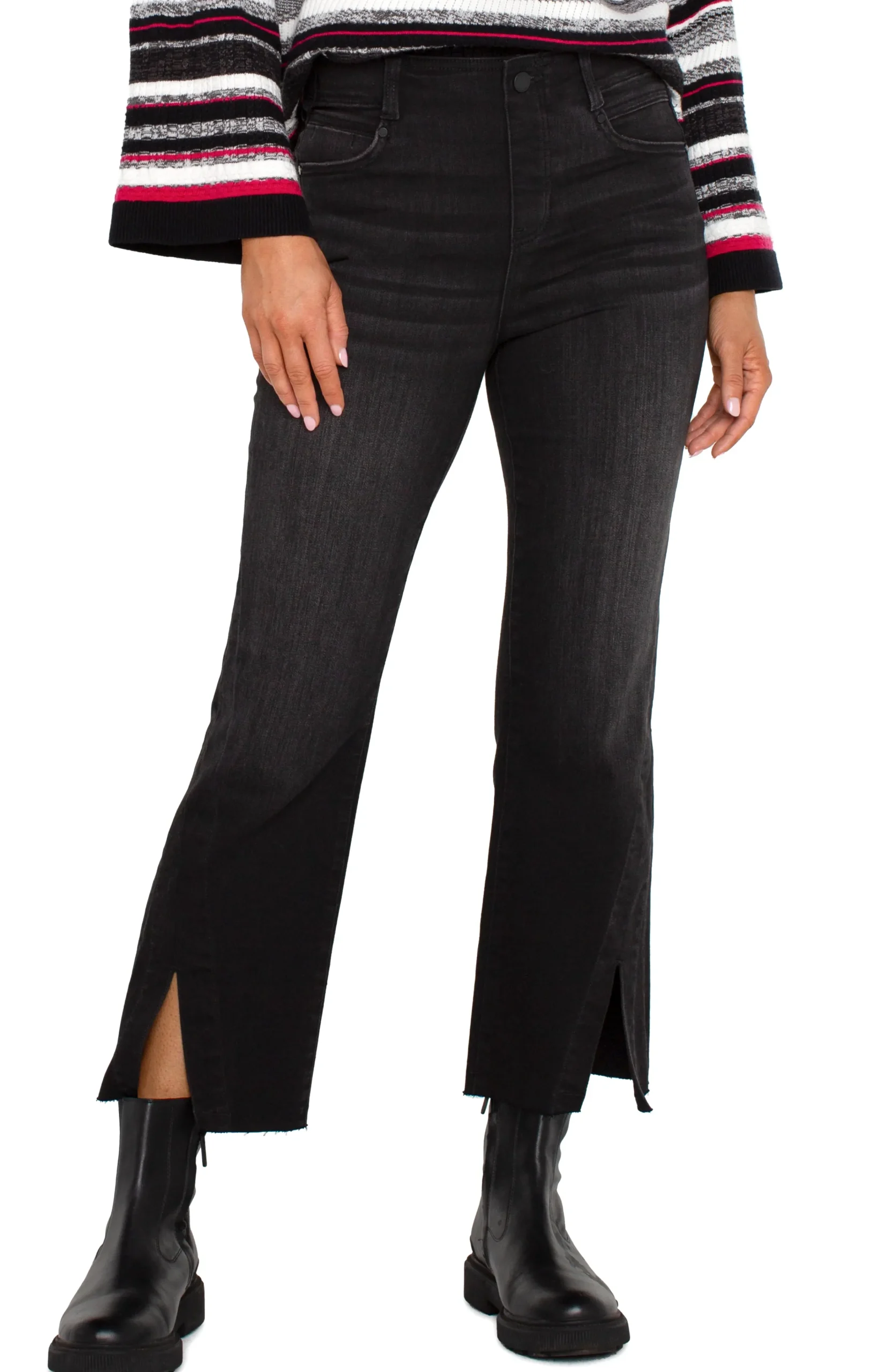 Liverpool Los Angeles Jeans-PETITE GIA GLIDER® CROP FLARE TWISTED SEAM Lostcreek