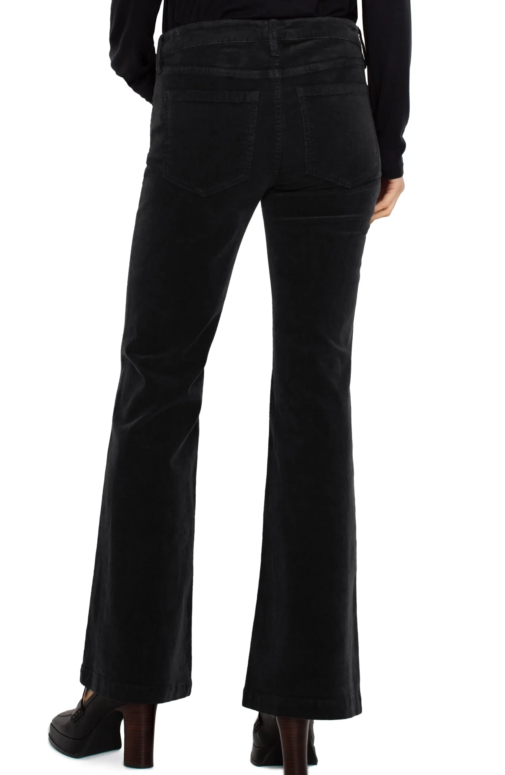 Liverpool Los Angeles Pants-PETITE HANNAH FLARE CORDUROY Onyx