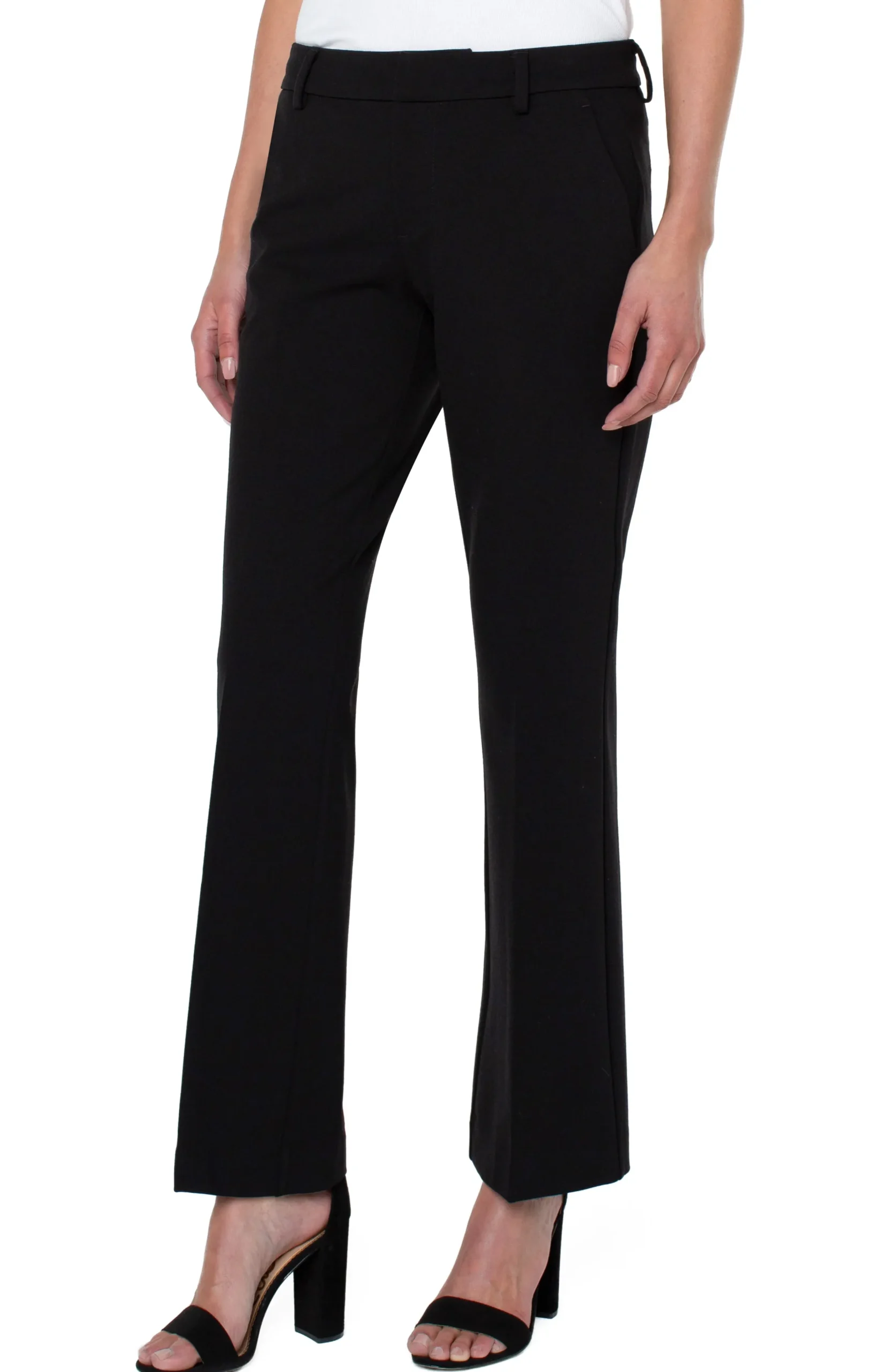 Liverpool Los Angeles Pants-PETITE KELSEY FLARE TROUSER SUPER STRETCH Black