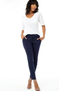 Liverpool Los Angeles Pants-PETITE KELSEY KNIT TROUSER SUPER STRETCH Cadetblue