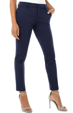 Liverpool Los Angeles Pants-PETITE KELSEY KNIT TROUSER SUPER STRETCH Cadetblue
