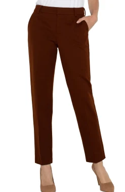 Liverpool Los Angeles Pants-PETITE KELSEY KNIT TROUSER SUPER STRETCH Richmahogany