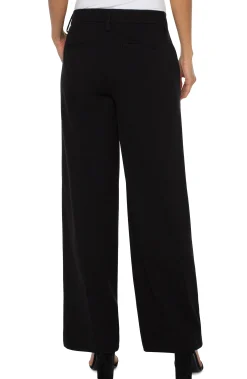 Liverpool Los Angeles Pants-PETITE KELSEY WIDE LEG TROUSER Black