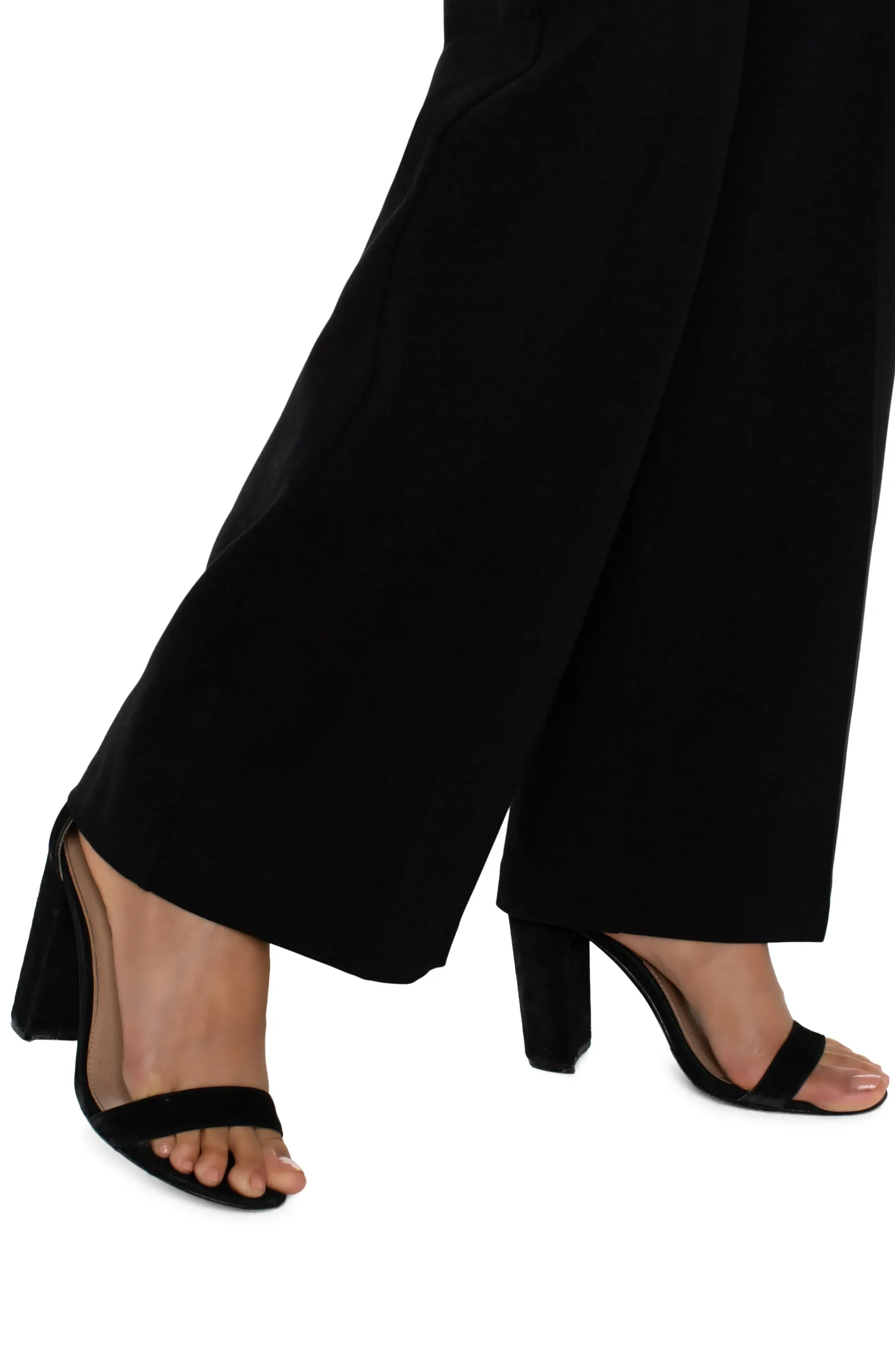Liverpool Los Angeles Pants-PETITE KELSEY WIDE LEG TROUSER Black