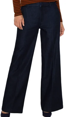 Liverpool Los Angeles Jeans|Pants-PETITE KELSEY WIDE LEG TROUSER Indigorinse