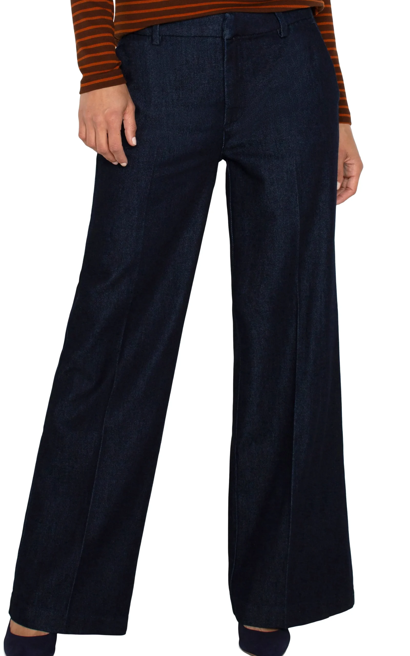 Liverpool Los Angeles Jeans|Pants-PETITE KELSEY WIDE LEG TROUSER Indigorinse