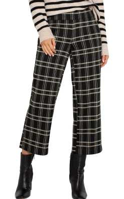 Liverpool Los Angeles Pants-PETITE MABEL PULL-ON CROP Blackoatmealwindowpane