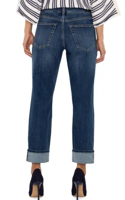 Liverpool Los Angeles Jeans-PETITE MARLEY GIRLFRIEND CUFFED Rushland