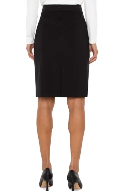 Liverpool Los Angeles Skirts-PETITE PENCIL SKIRT Black