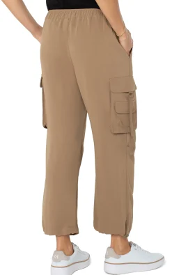 Liverpool Los Angeles Pants|Utility Pants-PULL-ON PARACHUTE CARGO PANTS Palosanto