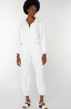 Liverpool Los Angeles Pants|Utility Pants-PULL-ON PARACHUTE CARGO PANTS Porcelain
