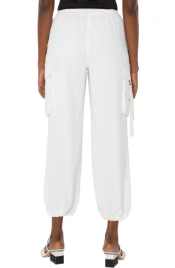Liverpool Los Angeles Pants|Utility Pants-PULL-ON PARACHUTE CARGO PANTS Porcelain