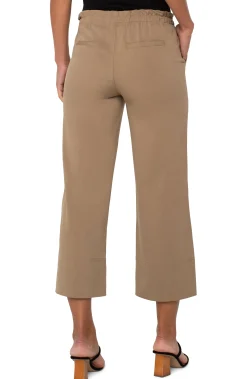 Liverpool Los Angeles Pants|Knit Pull-On-PULL-ON TIE WAIST WIDE LEG ANKLE Palosanto
