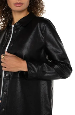 Liverpool Los Angeles Jackets-SEAMED SHACKET Blackchevron