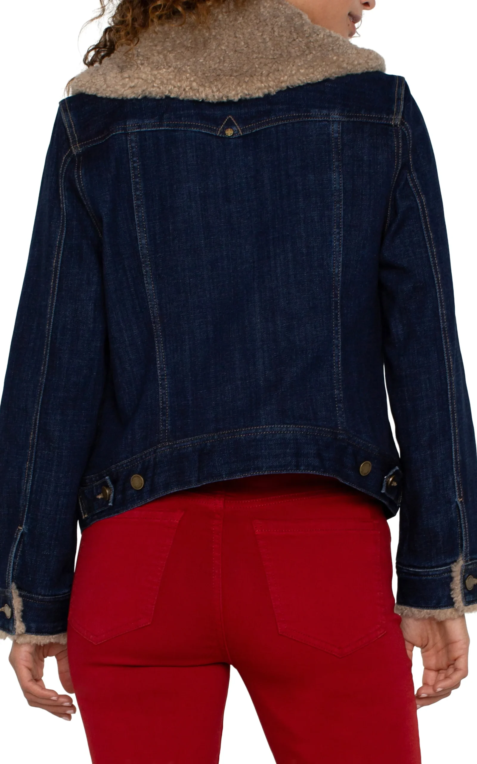 Liverpool Los Angeles Jackets-SHERPA COLLAR TRUCKER JACKET Rinse