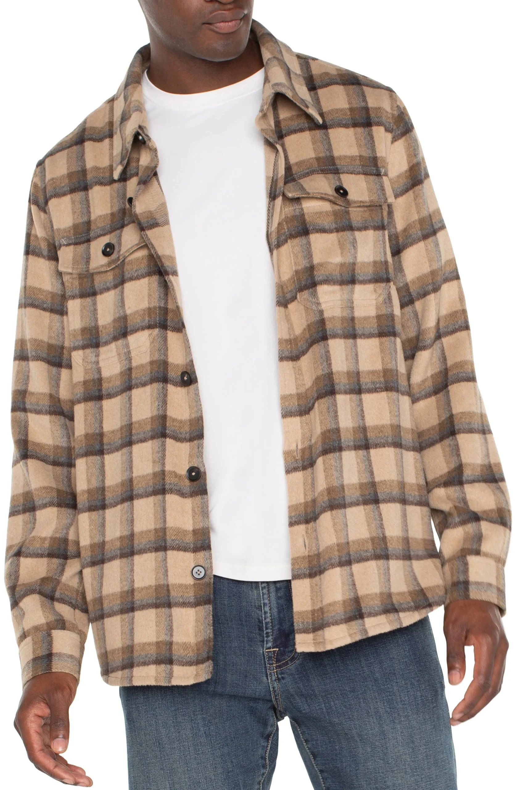 Liverpool Los Angeles Jackets & Blazers-SHIRT JACKET Tanbrownmulti