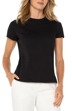 Liverpool Los Angeles Tees-SHORT SLEEVE CREW NECK TEE Black