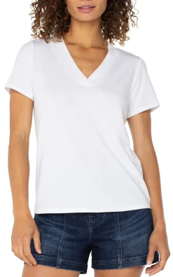 Liverpool Los Angeles Tees-SHORT SLEEVE KNIT TEE White