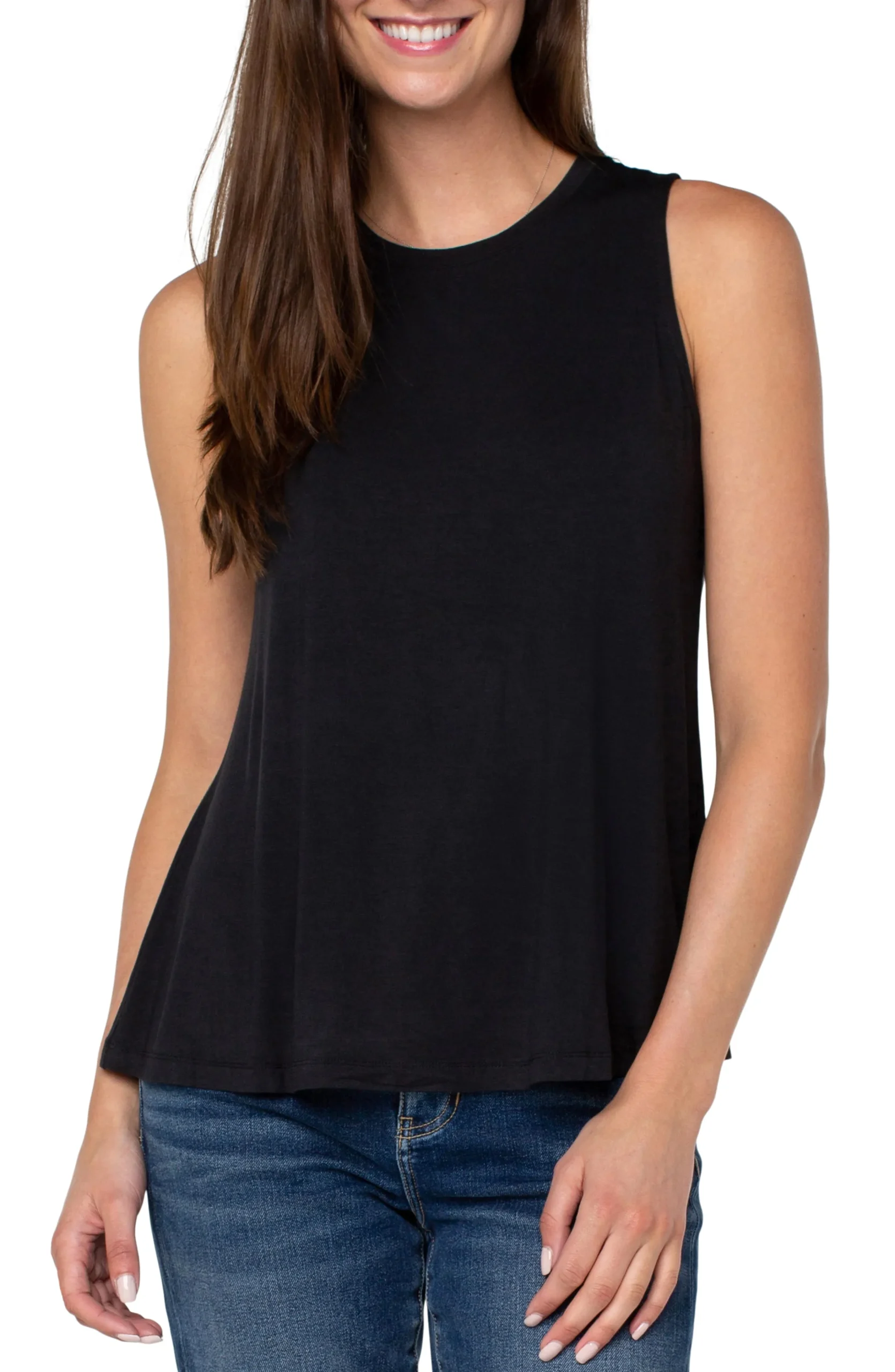Liverpool Los Angeles Tees-SLEEVELESS SCOOP NECK TANK Black