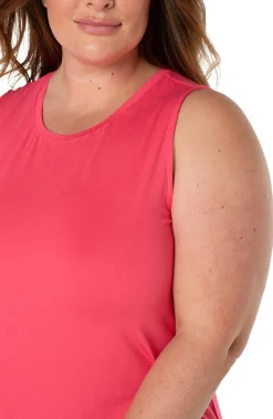 Liverpool Los Angeles Tops-SLEEVELESS SCOOP NECK TANK Watermelon