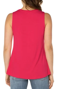 Liverpool Los Angeles Tees-SLEEVELESS SCOOP NECK TANK Pinkpunch