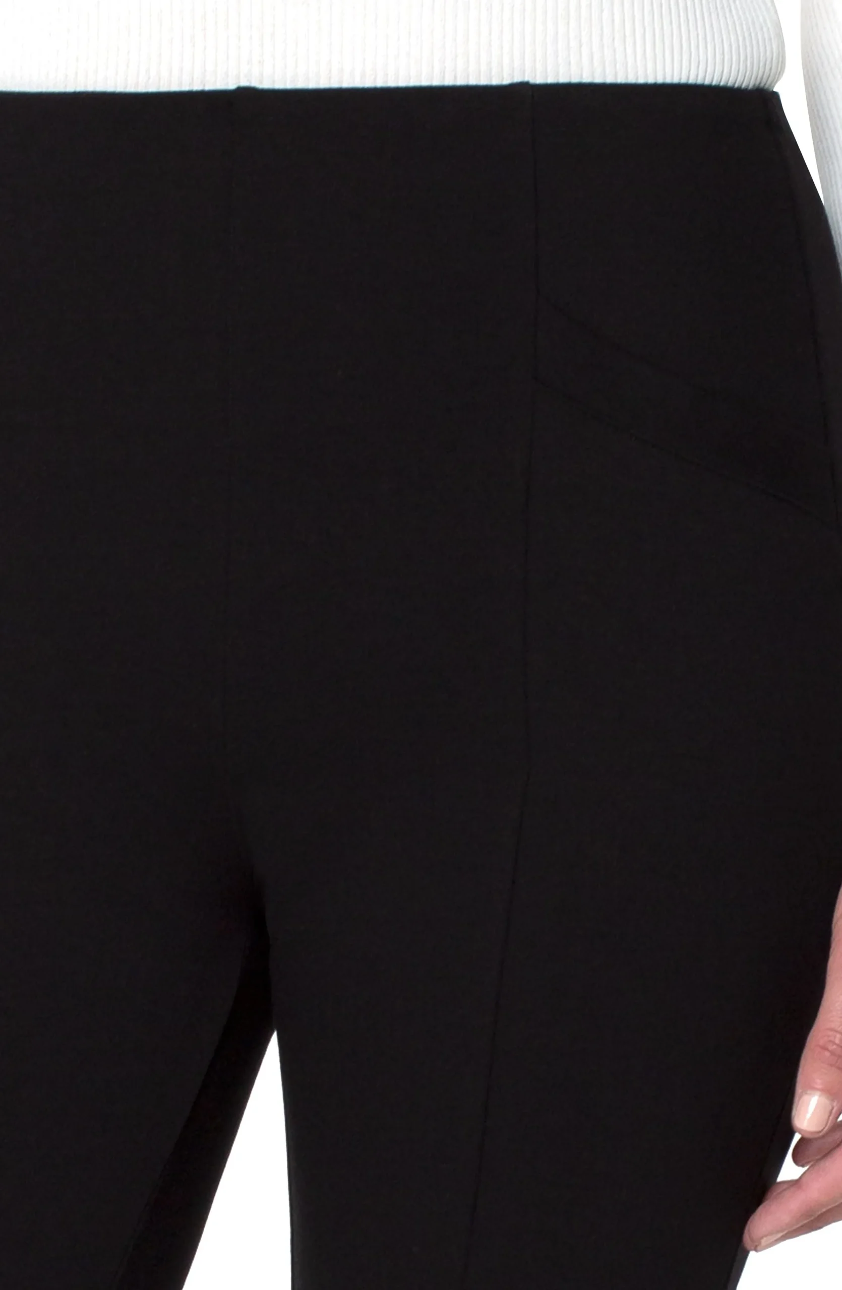 Liverpool Los Angeles Knit Pull-On|Pants-STELLA KICK FLARE WITH WELT POCKETS Black