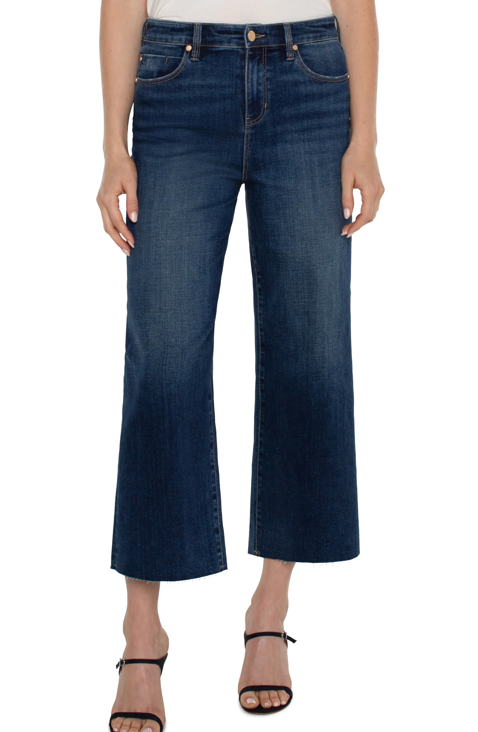 Liverpool Los Angeles Wide-Leg|Jeans-STRIDE HI-RISE WITH CUT HEM Bowers