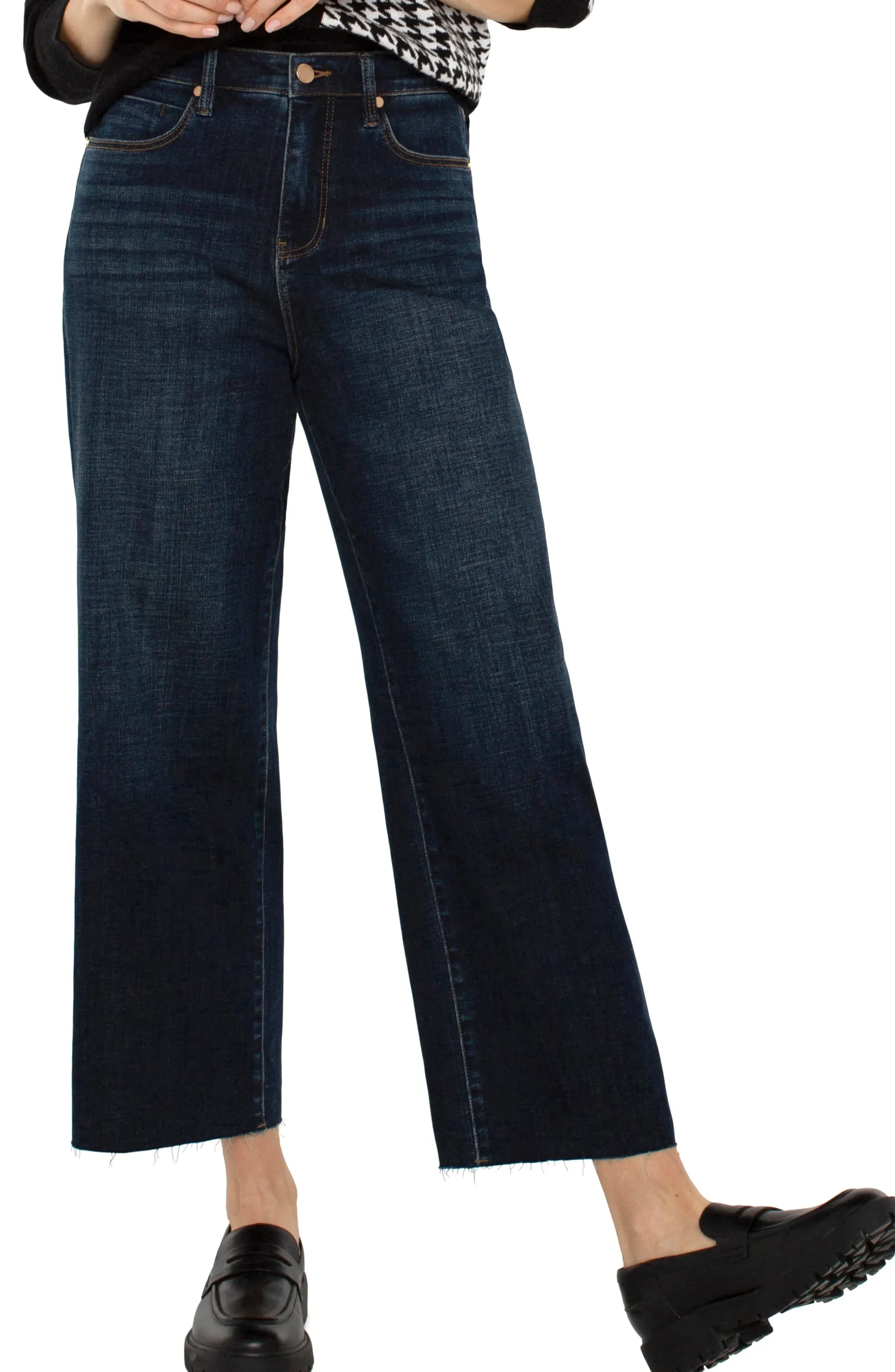 Liverpool Los Angeles Wide-Leg|Jeans-STRIDE HI-RISE WITH CUT HEM Eastmoor