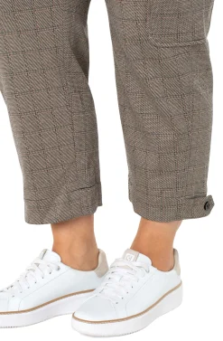 Liverpool Los Angeles Pants-UTILITY CARGO CROP WITH TAB HEM Peppercornplaid
