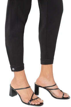 Liverpool Los Angeles Utility Pants-UTILITY JOGGER WITH SNAP HEM Black