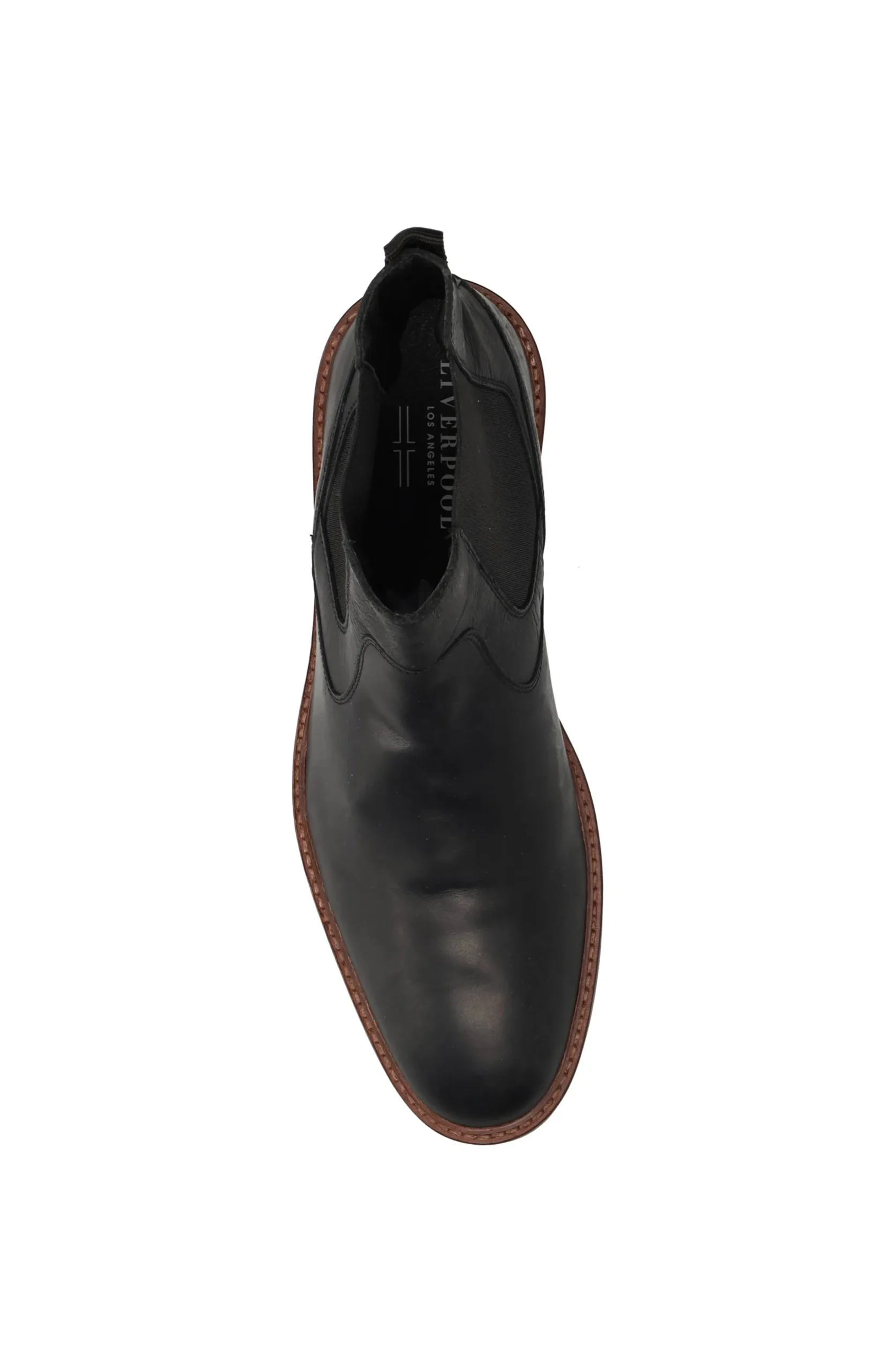 Liverpool Los Angeles Boots-WARREN BURNISHED LEATHER BOOT Black