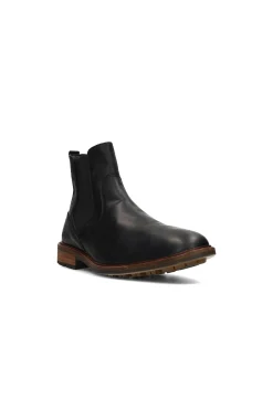 Liverpool Los Angeles Boots-WARREN BURNISHED LEATHER BOOT Black