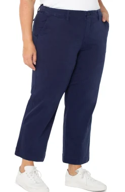 Liverpool Los Angeles Pants-WIDE LEG CROP Lapisink