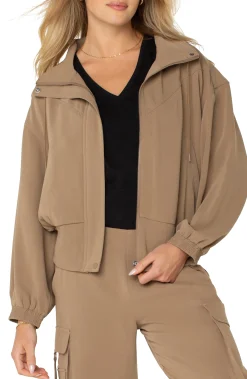 Liverpool Los Angeles Jackets-ZIP UP DOLMAN JACKET Palosanto