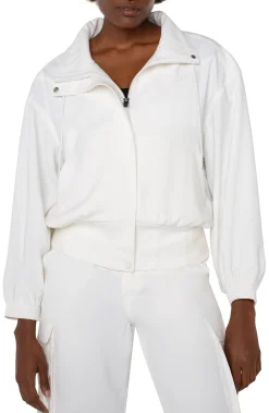 Liverpool Los Angeles Jackets-ZIP UP DOLMAN JACKET Porcelain